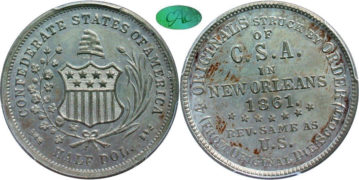 The-Rare-1861-50c-W-12-Csa-Original-Half-Dollar-And-The-Scott-Restrikes